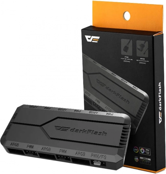 Upravljački uređaj za ventilatore Darkflash RC2 RGB PWM s daljinskim upravljačem