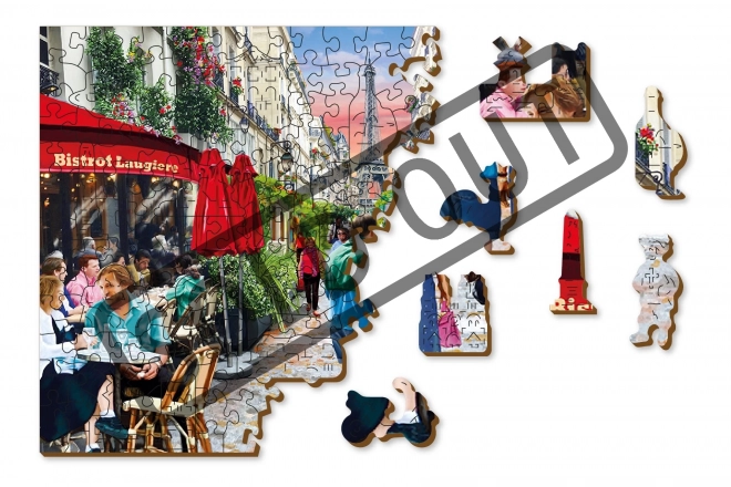 Wooden City Drvene puzzle Pariško bistro 2u1, 505 dijelova EKO