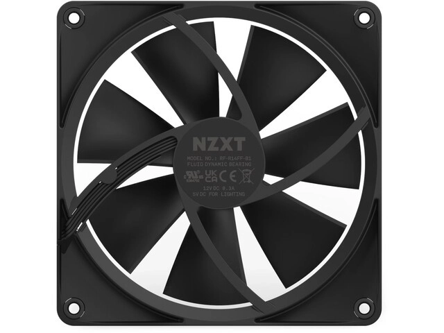 Ventilator NZXT F140 RGB 140mm crni