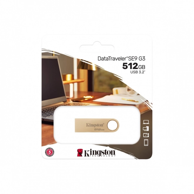 USB flash disk DataTraveler SE9 G3 512 GB, USB 3.2 Gen 1