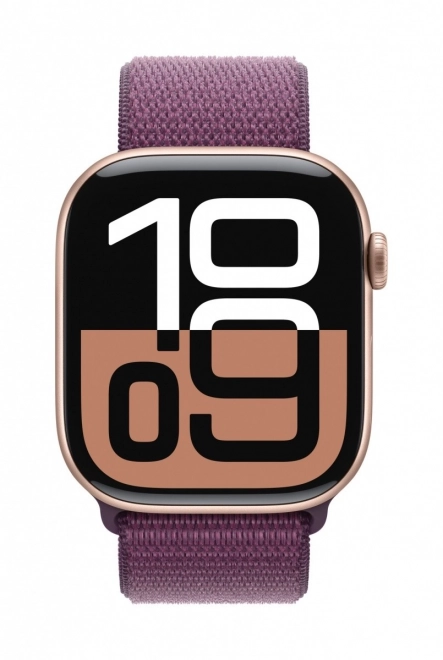 Apple Watch Serija 10 GPS 46 mm ružičasto zlato, sportski remen u boji šljive