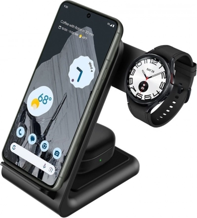 Bežični punjač 3-u-1 za iPhone, Samsung i Android, Galaxy Watch i TWS slušalice
