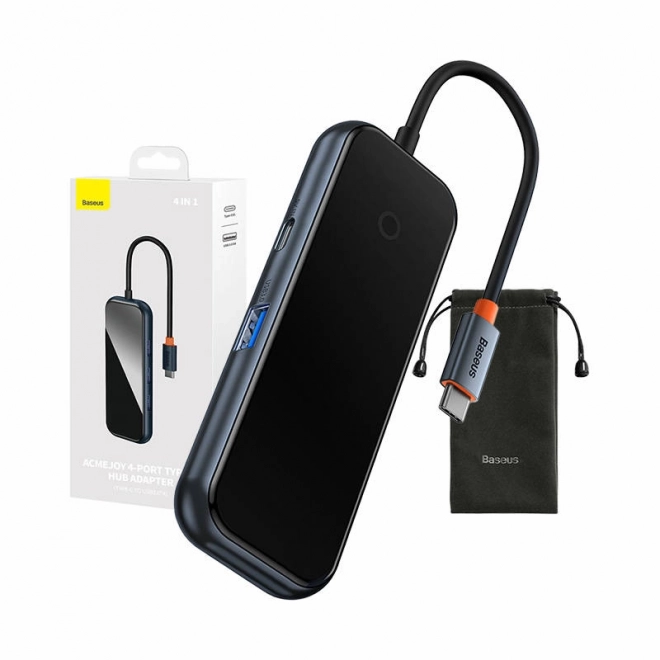 Baseus Hub USB-C na 4x USB 3.0 tamno siva