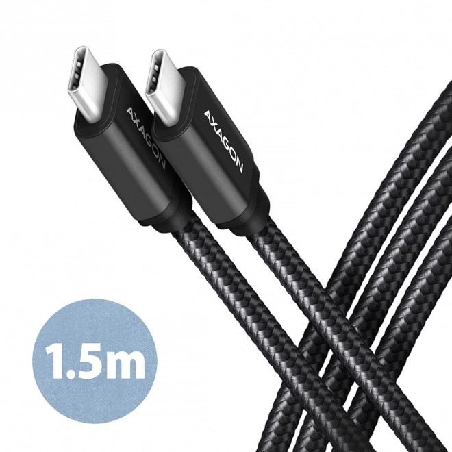 USB-C na USB-C kabel 1,5m PD 60W 3A crni omot