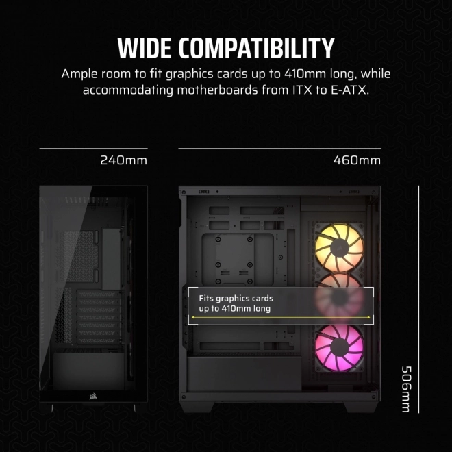Računalno kućište Mid-Tower 3500X ICUE LINK RGB TG crna