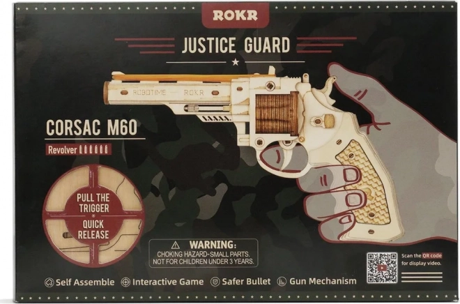 RoboTime 3D drvene mehaničke puzzle Revolver Corsac