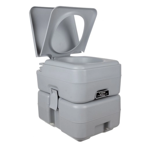 Trizand 24498 Prijenosna Kamping Toaleta 20 + 12 l, siva