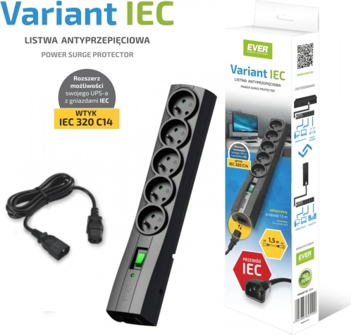 VARIANT razdjelnik s utičnicama IEC 1,5 m