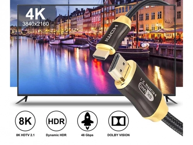 Ultra brzi HDMI kabel 8K 60Hz 4K 120Hz pozlaćen 1,5 m