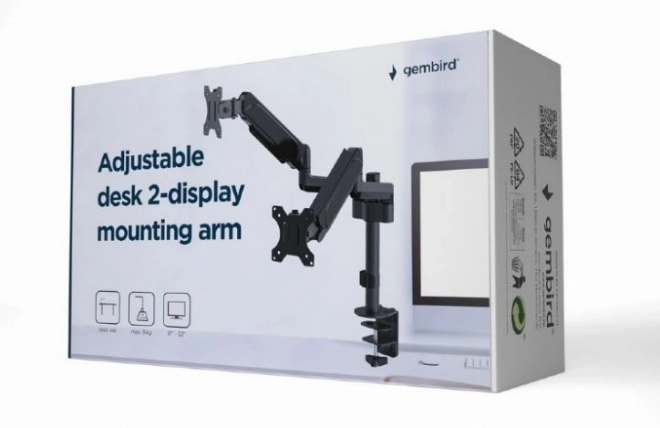 Podesivi držač za dva monitora od 17" do 32"