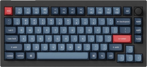 Bežična mehanička tipkovnica Keychron V1 Max RGB s banana prekidačima (crna)