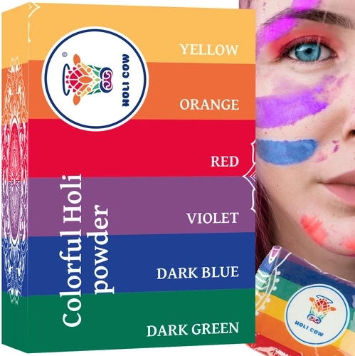 Holi obojeni prah – set 6×100 g