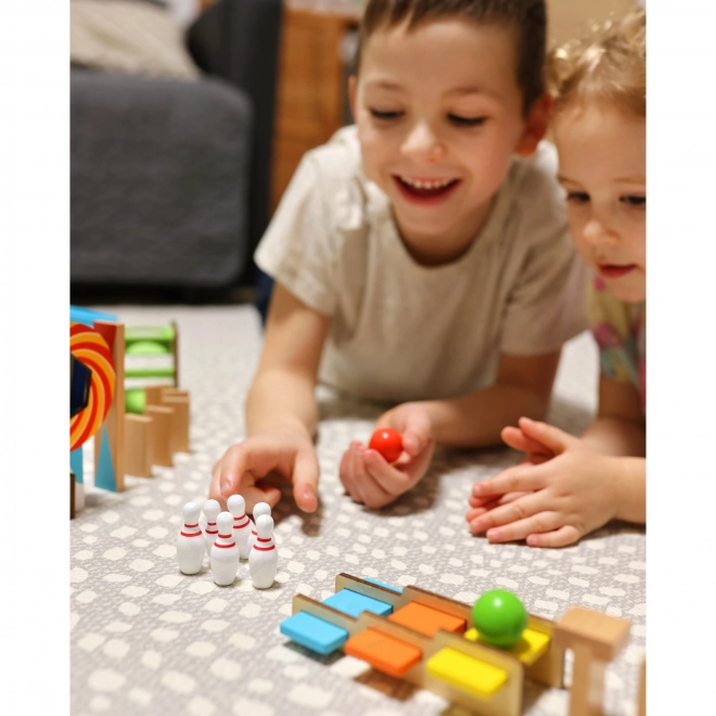 Drvene građevne kocke domino / domino puzzle Tooky Toy