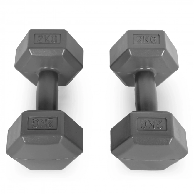 Šesterokutne utege ModernHome 2x2 kg sive