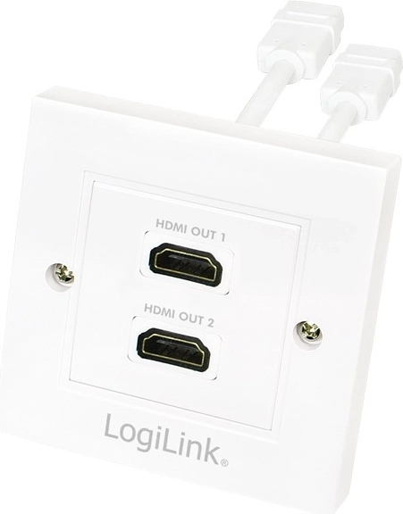 dvostruka HDMI zidna utičnica s pozlaćenim konektorima