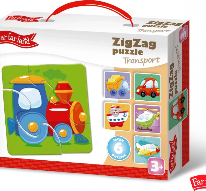 Far Far Land Puzzle ZigZag Prometni motiv sa 6 slika