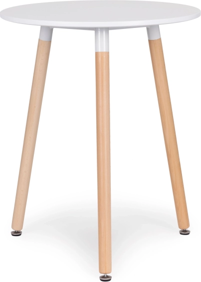 modernhome skandinavski okrugli stol 60 cm, bijela ploča i bukove noge