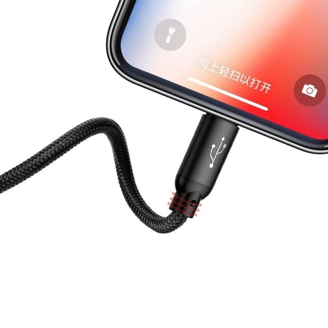Baseus brzi USB kabel 3u1 s konektorima Type C / Lightning / Micro 3A 1,2M - crni