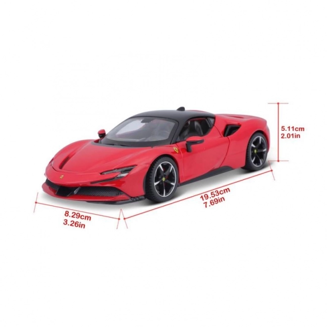 Bburago 1:24 Ferrari Top SF90 Stradale Crvena