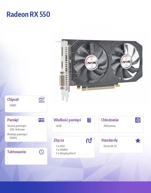 Grafička kartica Radeon RX 550 4GB GDDR5
