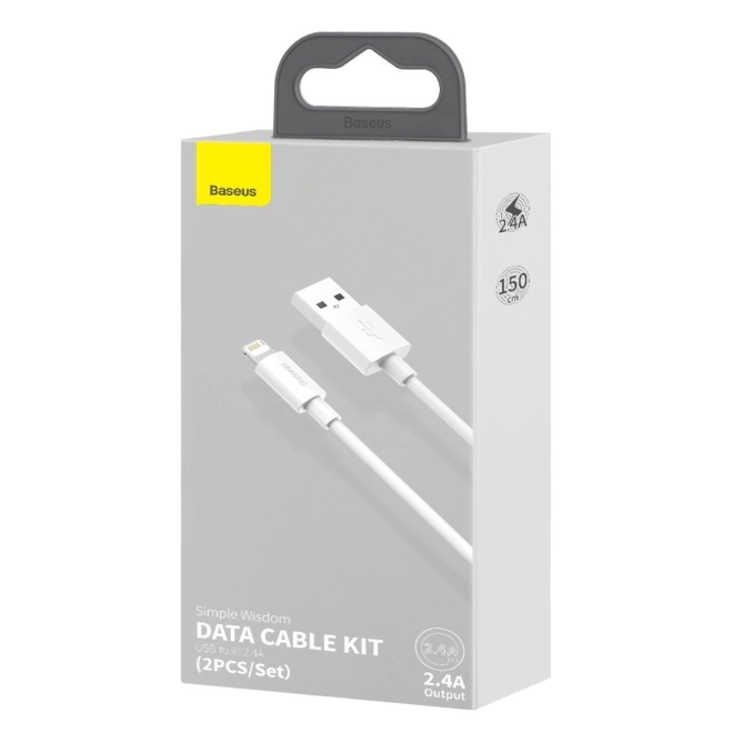 Set podatkovnih kabela USB na Lightning Baseus Simple Wisdom