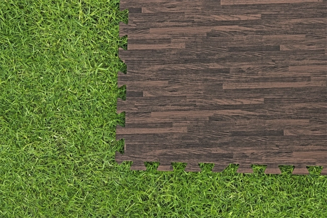 Pjenasta podloga za vrtni bazen 50 x 50 cm Bestway imitacija drva - 12 komada