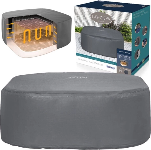 termički pokrov za kvadratne hidromasažne kade BESTWAY Lay‑Z‑Spa EnergySense, 180 × 180 × 71 cm