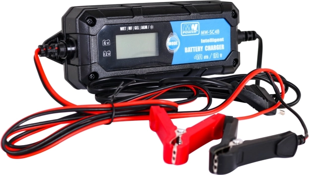 Inteligentni punjač akumulatora s LCD-om 6V/12V, 1A/4A, za WET, GEL i AGM