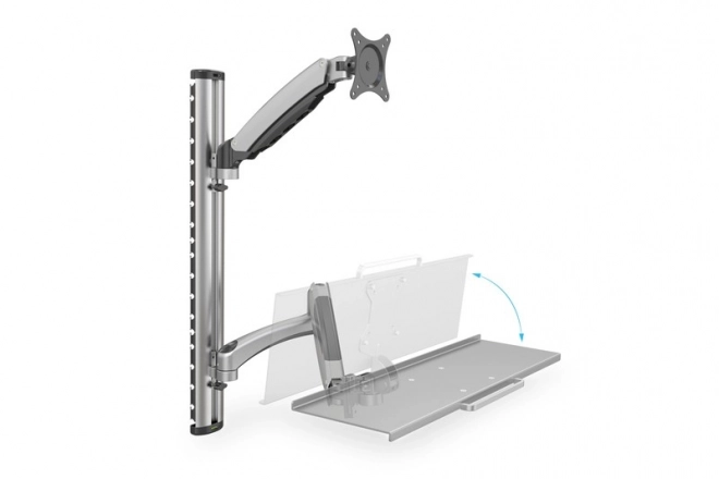 Zidni nosač za monitor i tipkovnicu, max. 27", max. 8kg, rotirajuće 360°