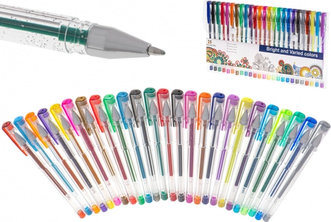 Šarena sjajna gel olovka – set 25 kom