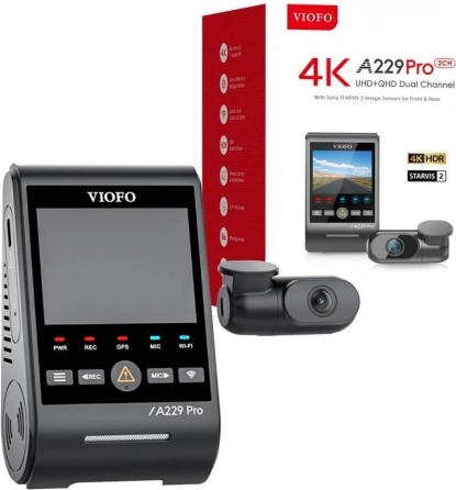 VIOFO A229 Pro auto kamera s 4K + 2K dvojnim snimanjem i GPS-om