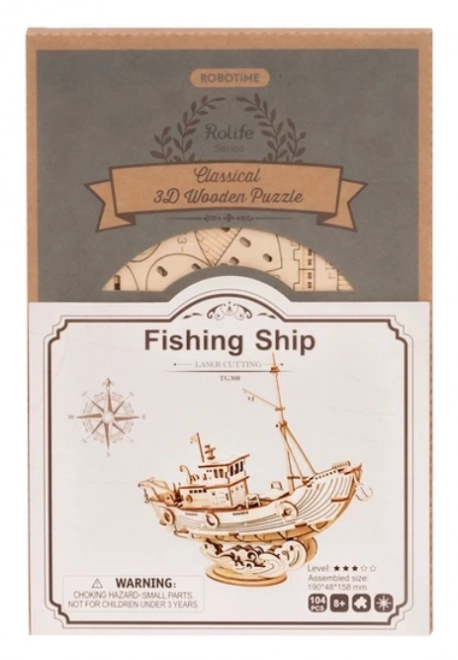 Ribički brod - 3D drvena maketa