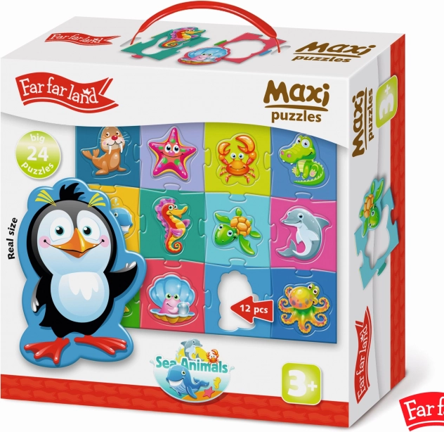 Far Far Land maxi puzzle Morska životinjica 24 komada