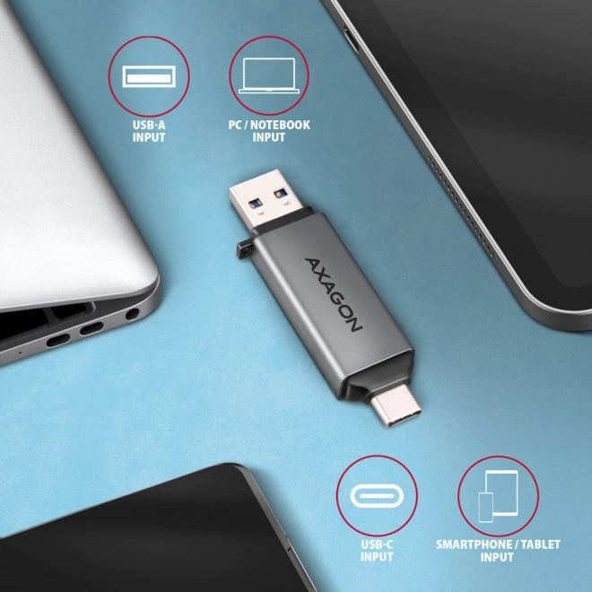 Vanjski čitač kartica CRE-DAC USB3.2 Gen 1 Type-C + Type-A SD/microSD