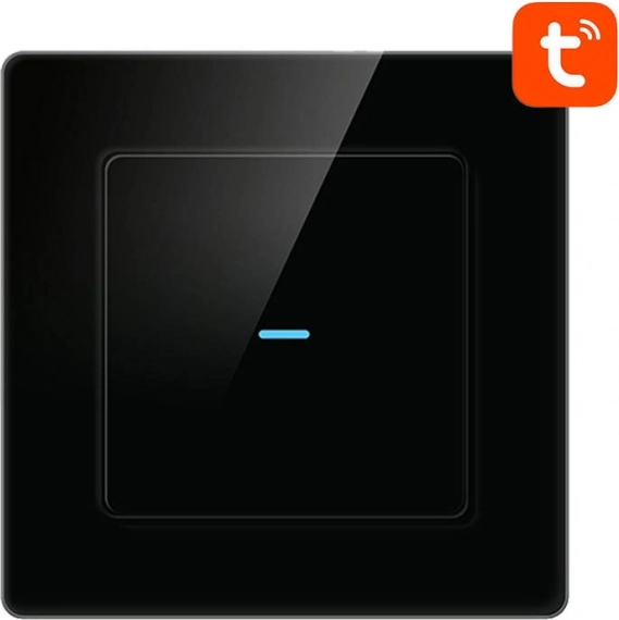 Pametni WiFi prekidač Avatto s 1 tipkom TUYA (crni)