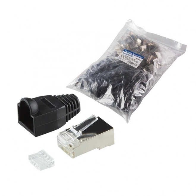 Konektori RJ45 CAT.6 s zaštitom, crni