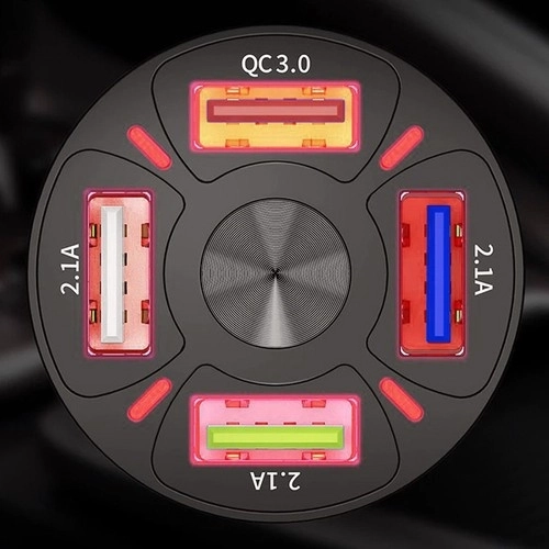 4x USB punjač za auto + Xtrobb 19907 kabel