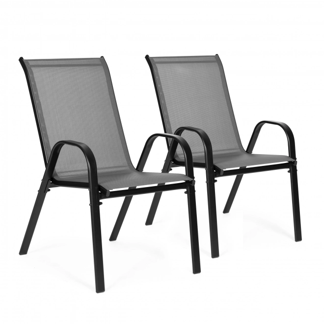 Set vrtnih stolica za terasu, balkon, siva boja