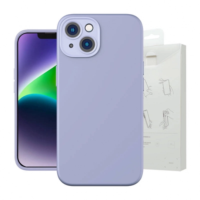 Kućište Baseus tekući silika gel za iPhone 14 Plus lavanda