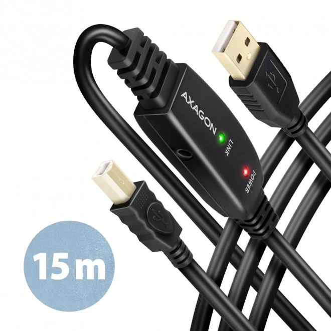 ADR-215B USB 2.0 A-M -> B-M aktivni povezni kabel/pojačalo 15 m