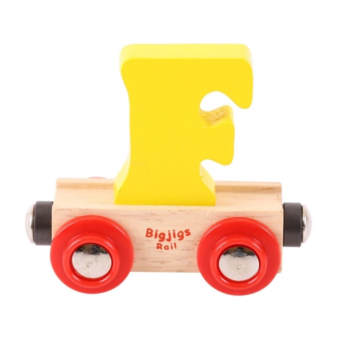 Bigjigs Rail drveni vagončić s slovom F