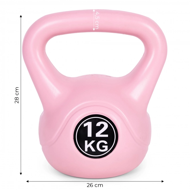 Kettlebell za vježbanje ružičasti - 12kg