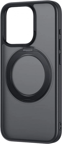 Baseus SkyRing magnetska futrola sa stalkom za iPhone 14 Pro Max + kaljeno staklo (crna)