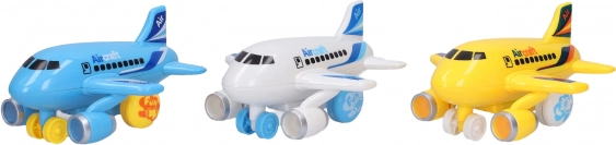 Plastični avion na inerciju sa svjetlosnim i zvučnim efektima 14 cm
