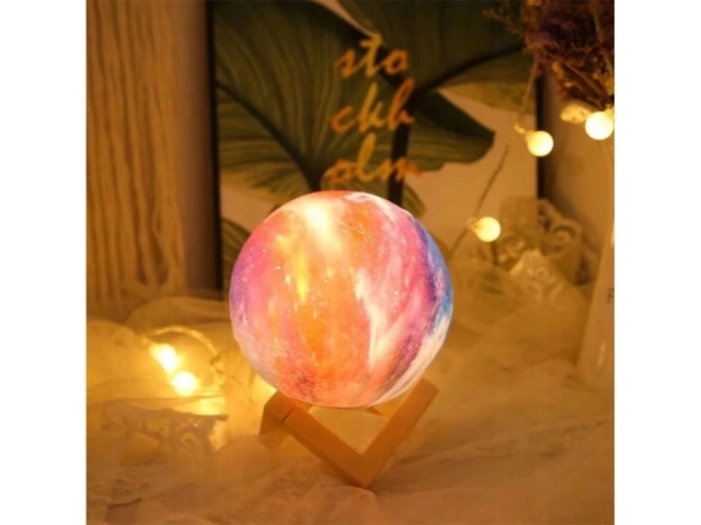 Noćna lampa GALAXY 3D s RGB osvjetljenjem u boji + daljinski upravljač