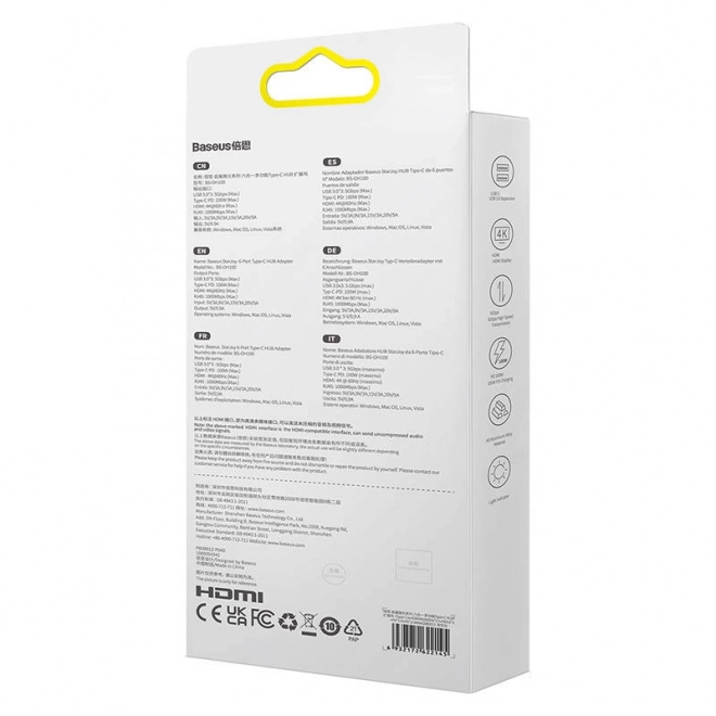 Baseus StarJoy 6u1 USB-C hub s više konektora
