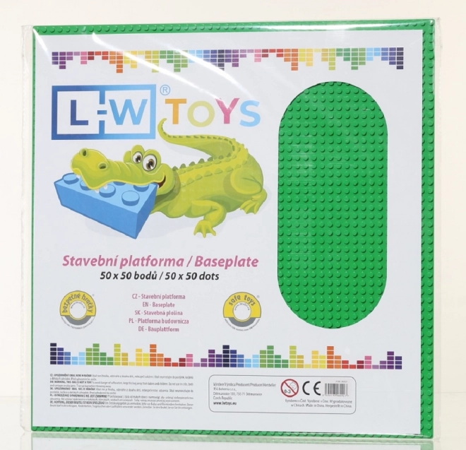L-W Toys Velika podloga za građenje 50x50 zelena