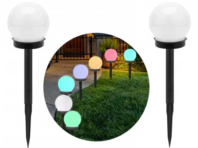 Solarne vrtne RGB loptaste lampe