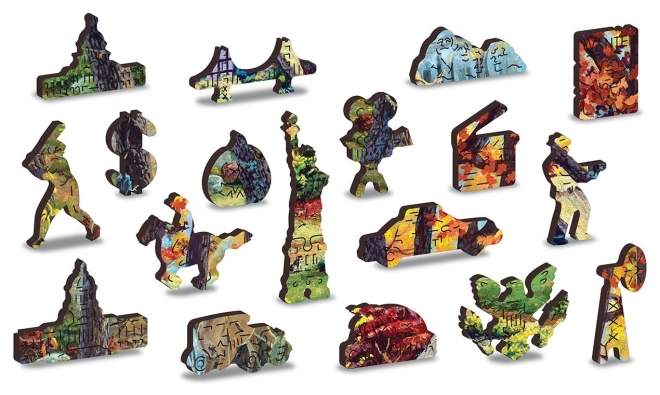 Drvene puzzle Kućica u šumi od WOODEN CITY