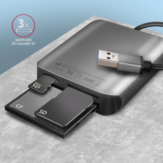 Čitač kartica Axagon CRE-S3 USB 3.2 Gen 1